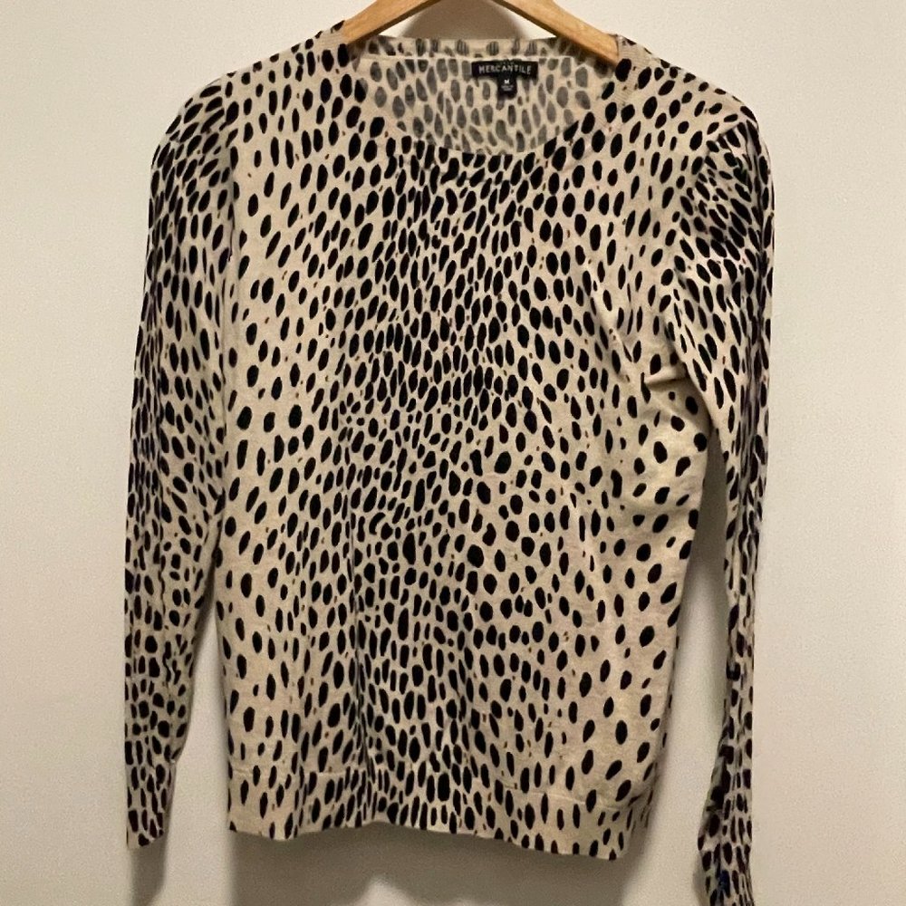 JCrew Mercantile Leopard Sweater